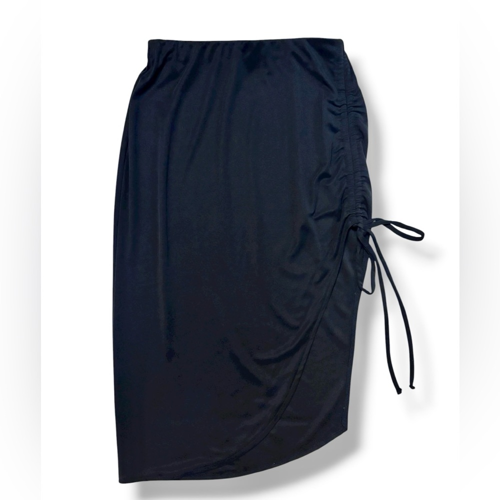 OPEN EDIT Black Side Ruched Skirt Size Small - Picture 5 of 9